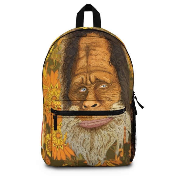 Harry & The Henderson's Vintage-Inspired Floral Backpack - 80s Bigfoot Art Bag - Picture 1 of 5